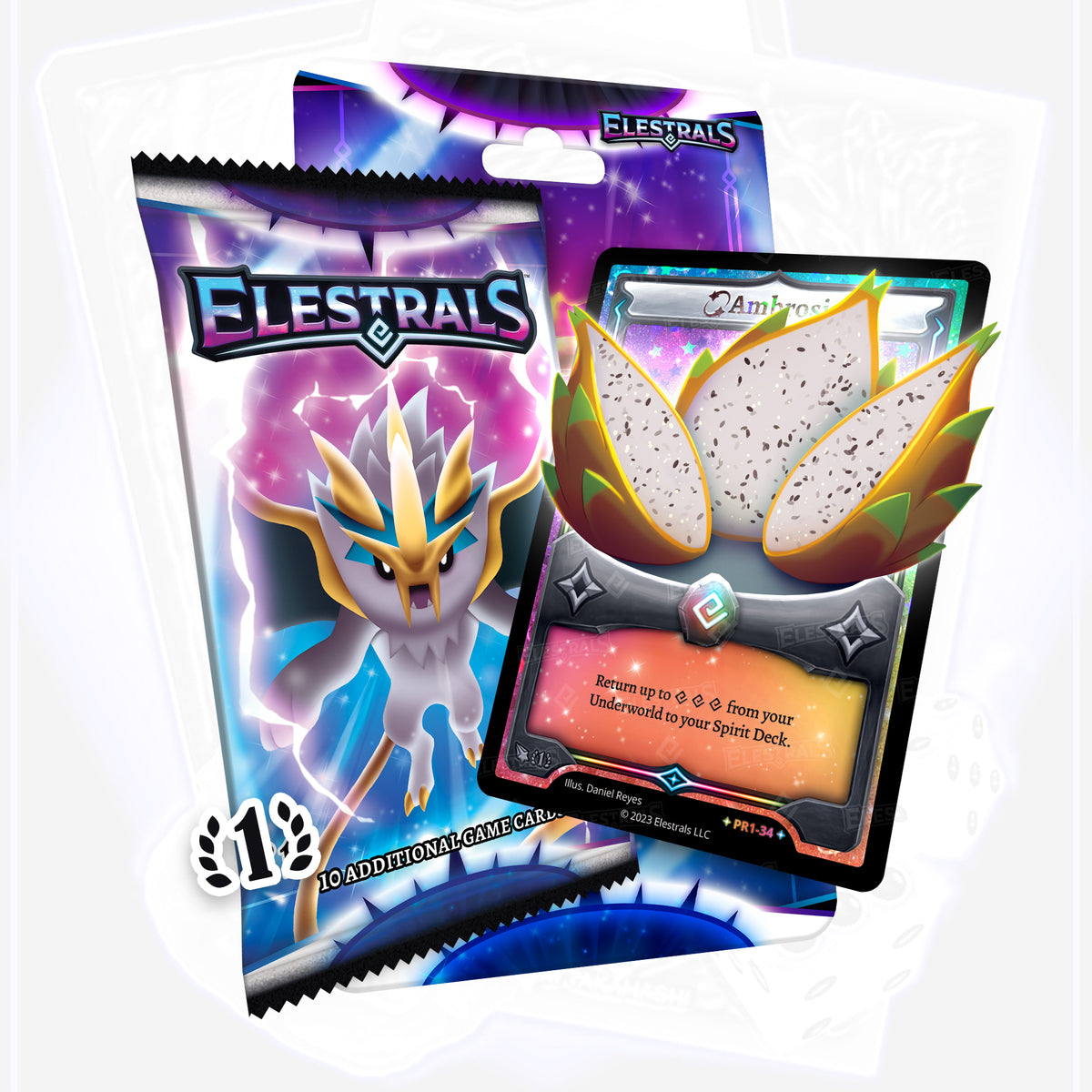 Elestrals Base Set Blister Pack mit Stellar Ambrosia (EN)