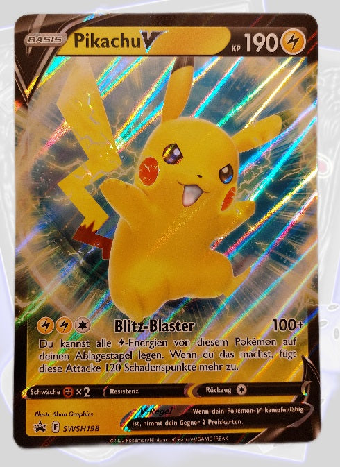 Pokemon XXL Karte Pikachu V SWSH198 Deutsch