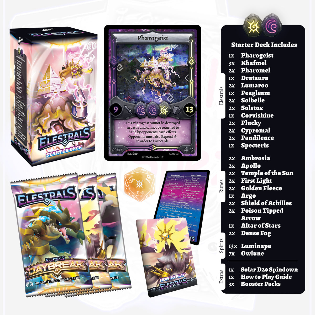 Elestrals Daybreak Starterdeck Pharogeist mit 3 Booster Packs (EN)