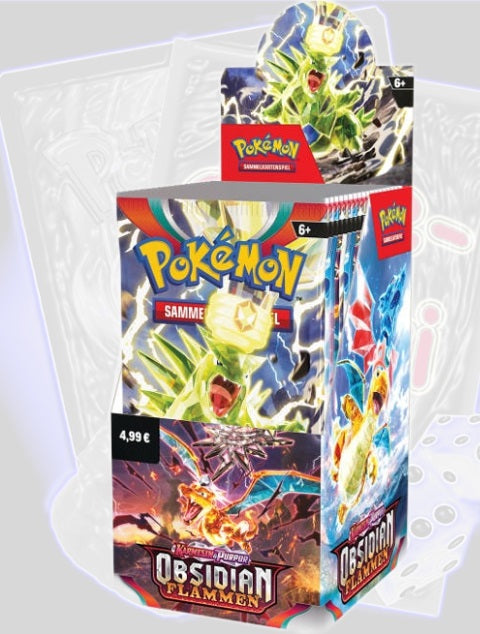 Pokémon Obsidianflammen 18 Booster Display OBF (DE) Karmesin und Purpur