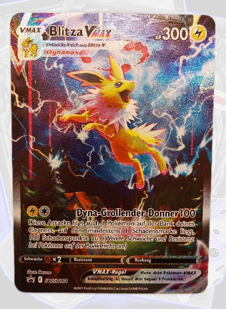 Pokémon XXL Karte Blitza VMAX SWSH184 Deutsch